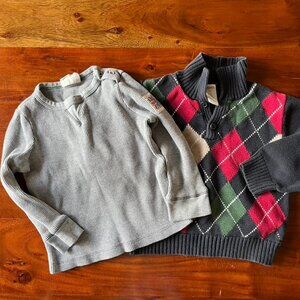 Toddler boy winter shirt sweater bundle Mini Boden